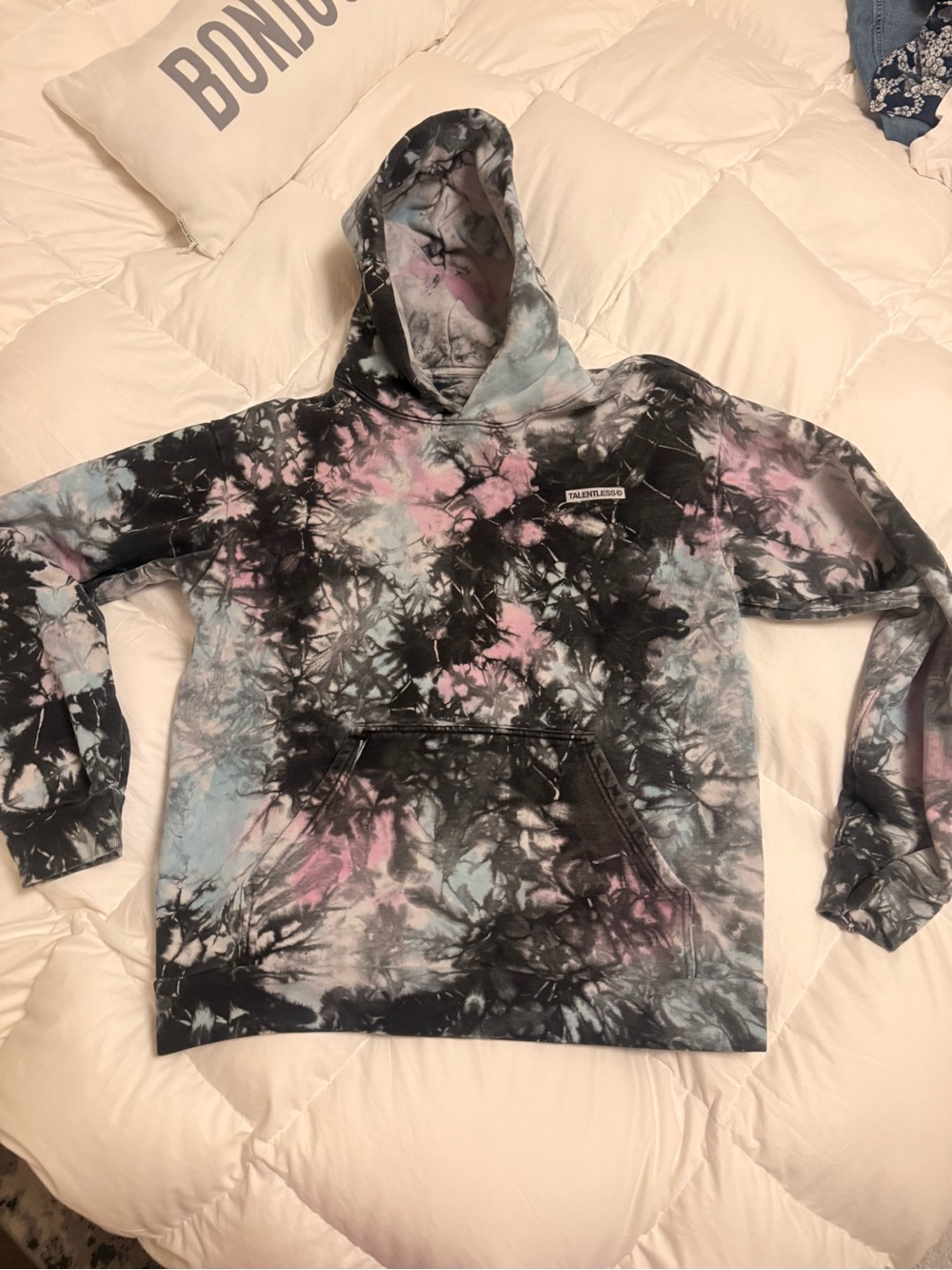TALENTLESS limited edition heavyweight Tie-Dye Hoodie - size large